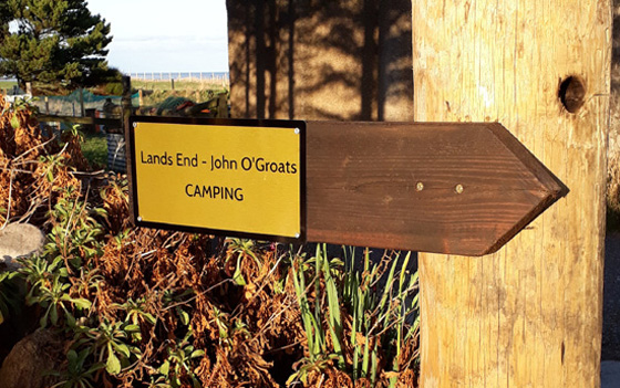 Camping site gate sign